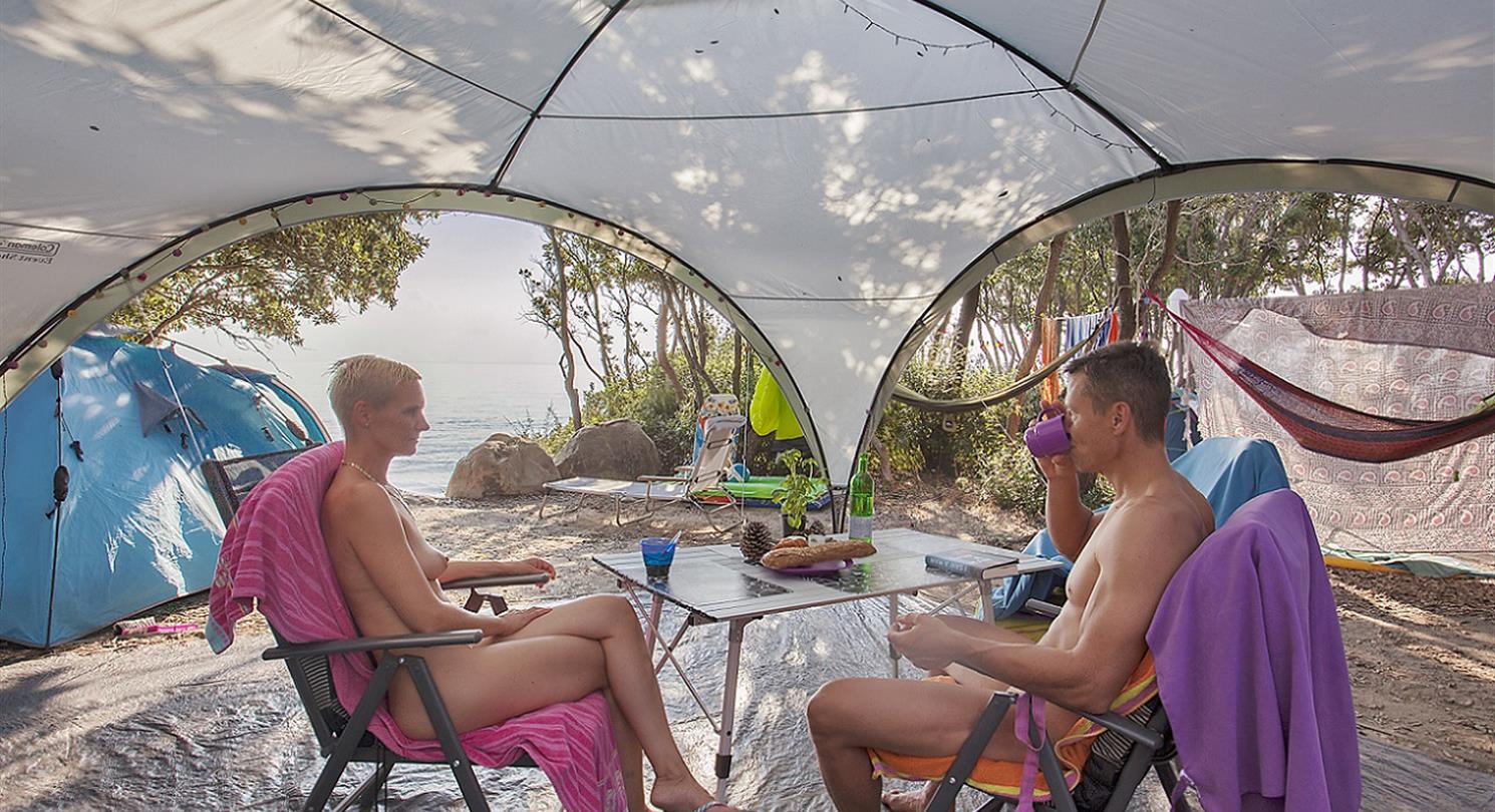 Campingplatz am Meer in Bagheera