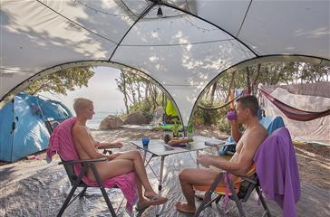 Campingplatz am Meer in Bagheera