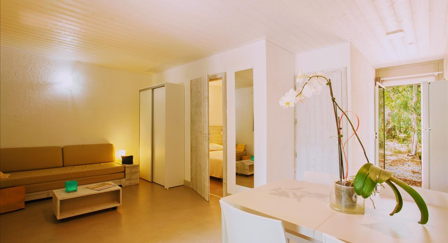 Mini Villa Type C renovated - Naturist holiday accommodation for 4 people in Corsica, naturist campsite